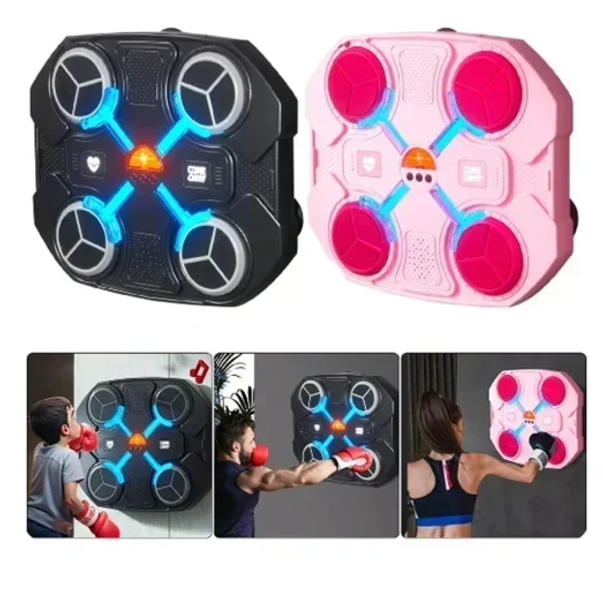 Λαμπάδα Επιτοίχια συσκευή προπόνησης πυγμαχίας - Musical Boxing Target ροζ - Image 3