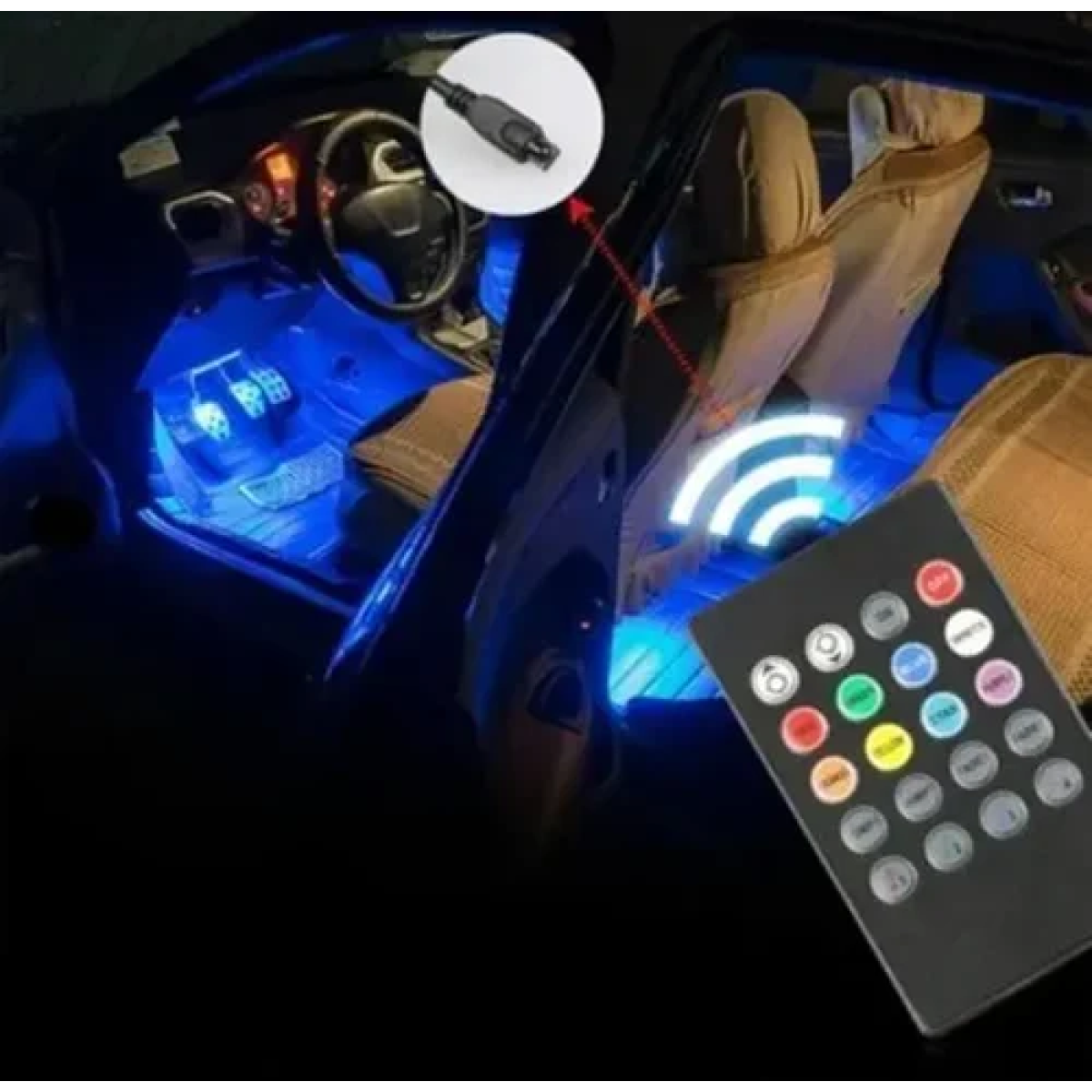 Εσωτερικός φωτισμός αυτοκινήτου LED RGB Jiageng JG009 - Image 2