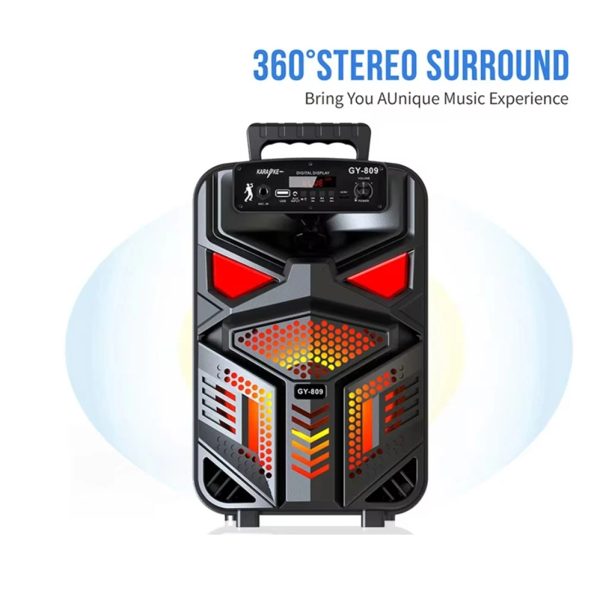 Φορητό Ηχείο Καραόκε με Μικρόφωνο Bluetooth 8" GY-809