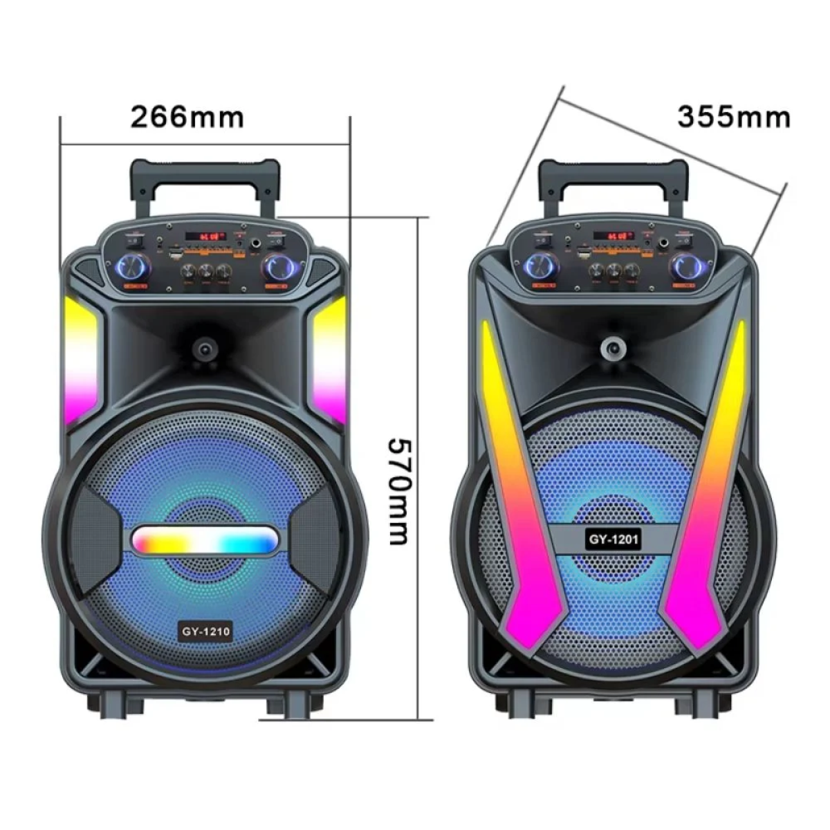 Φορητό Ηχείο Subwoofer με Μικρόφωνο Καραόκε GY-1201