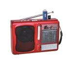 Φορητό mini ραδιόφωνο AM FM με MP3 Player FP-1777U κόκκινο
