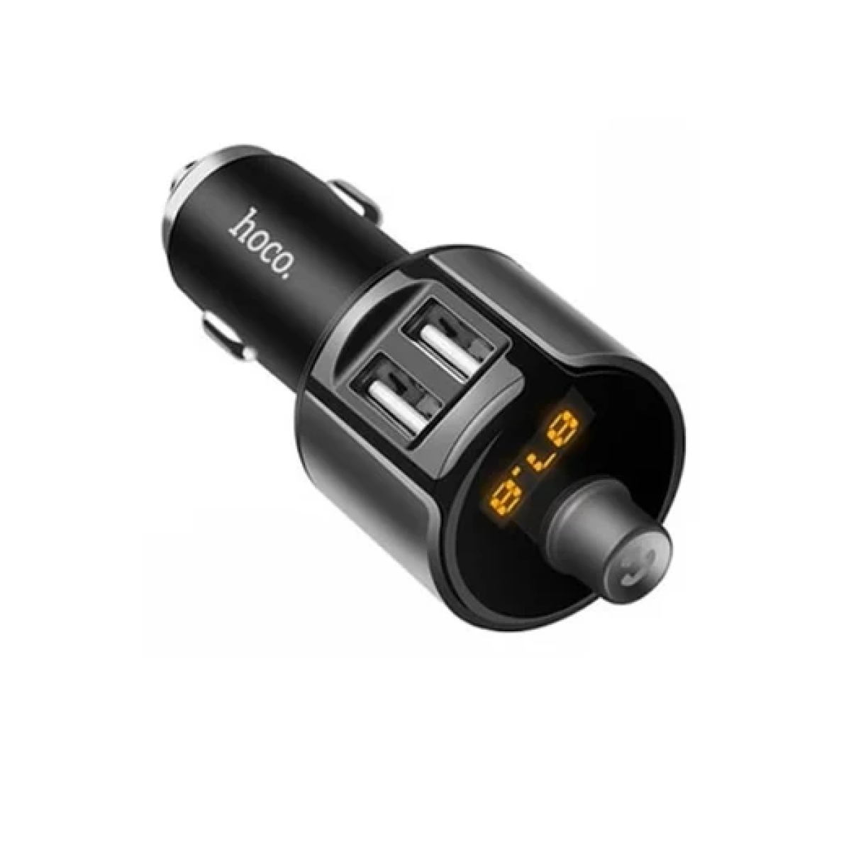 Φορτιστής FM Transmitter E19 Smart με USB Hoco μαύρο/γκρι - Image 2