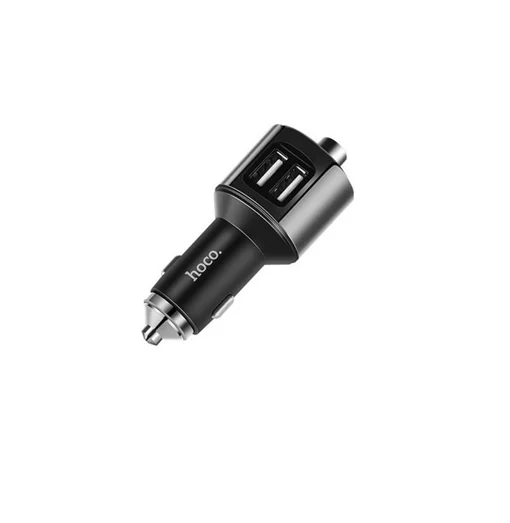 Φορτιστής Fm Transmitter E19 Smart Με Usb Hoco Μαύρο/Γκρι