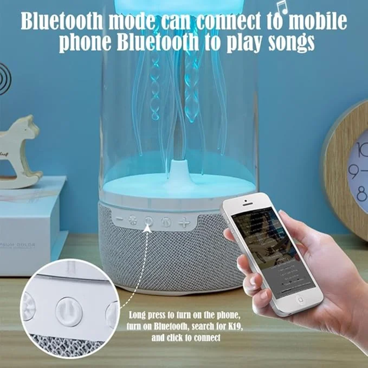 Φωτιστικό Jellyfish με Ηχείο και λειτουργία Bluetooth MAX113