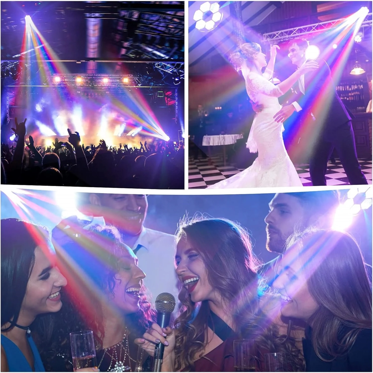 Φωτορυθμικό με 6 LED & Περιστρεφόμενη Κεφαλή DMX512