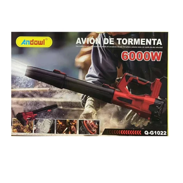 Φυσητήρας χειρός μπαταρίας 6000W Andowl Q-G1022 κόκκινο
