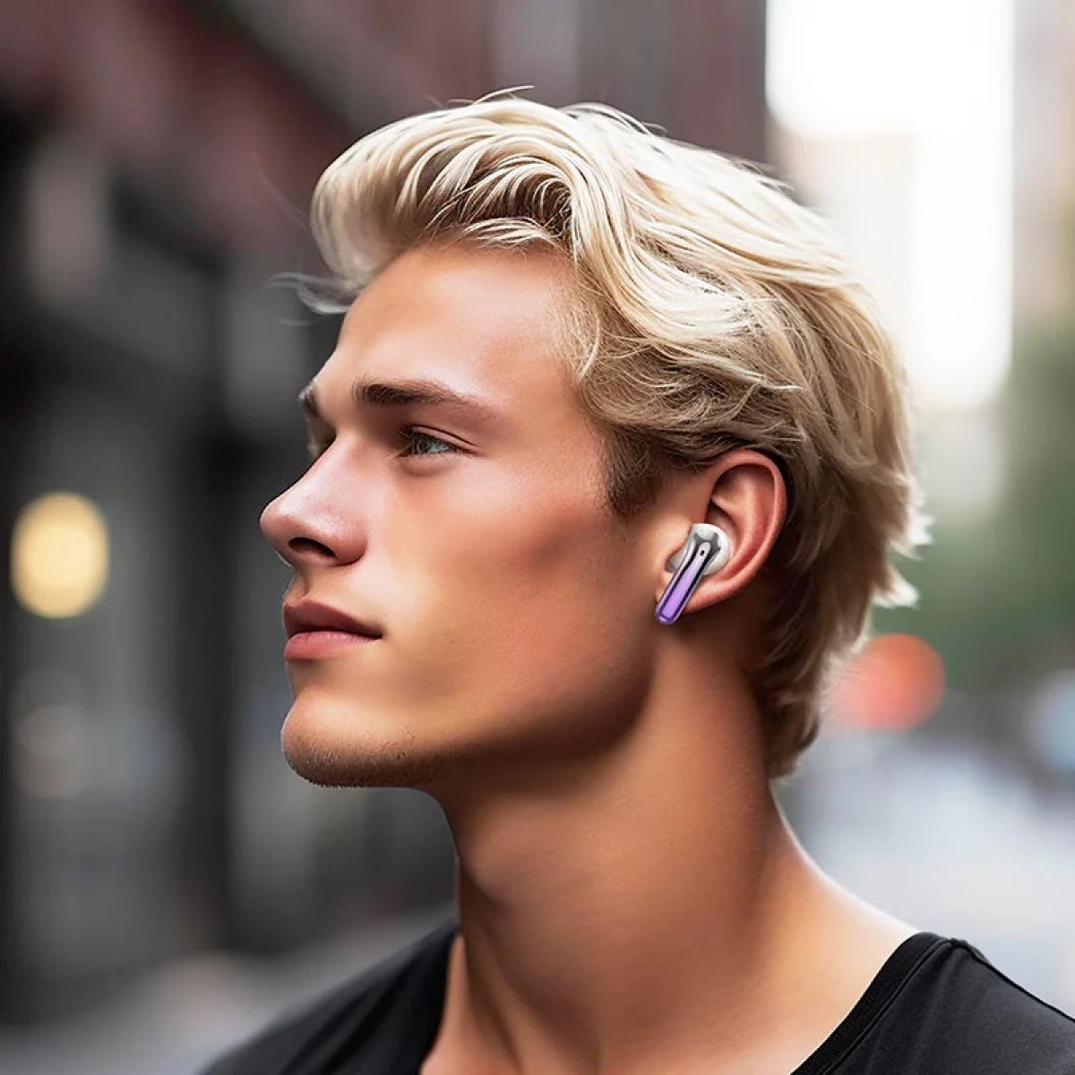 Hoco EQ16 Shine In-ear Bluetooth Handsfree Ακουστικά με Θήκη Φόρτισης Black Glaze