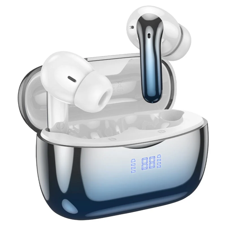 Hoco EQ16 Shine In-ear Bluetooth Handsfree Ακουστικά με Θήκη Φόρτισης Blue Glaze