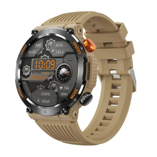 HT17 Smartwatch με Παλμογράφο Μπεζ