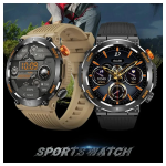 HT17 Smartwatch με Παλμογράφο Μπεζ