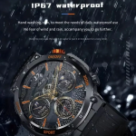 HT17 Smartwatch με Παλμογράφο Μαύρο