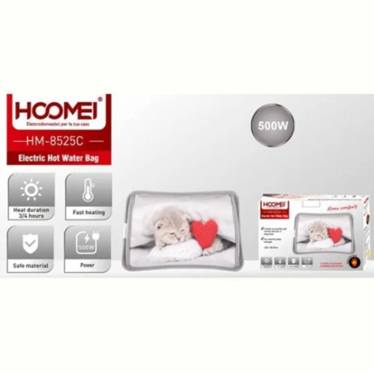 Ηλεκτρική Θερμοφόρα Γενικής Χρήσης 500W 28x19x6cm Hoomei HM-8525C