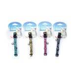 Περιλαίμιο για Γάτες με Καμπανάκι και Leopard Print W1.0*L20-30cm Ρόζ