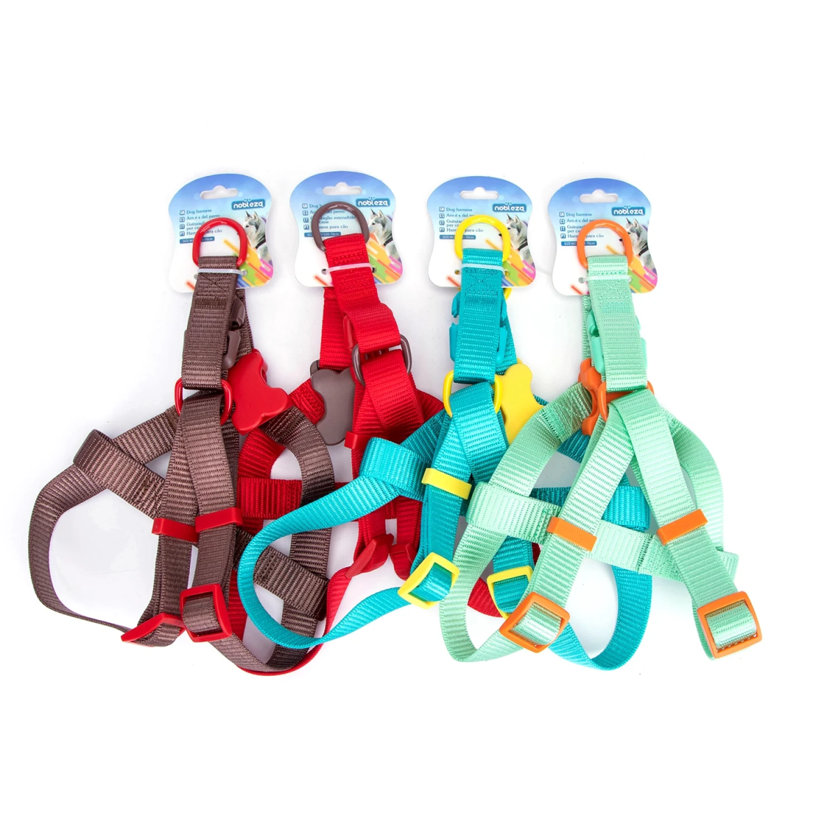 Δίχρωμο Σαμαράκι για Σκύλους W2.0*L40-60cm Medium Τιρκουάζ/Κίτρινο