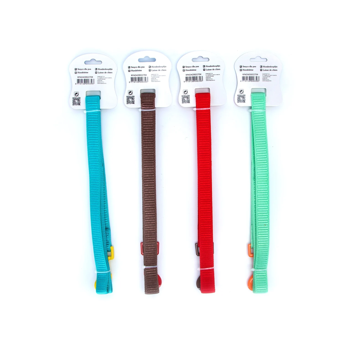 Δίχρωμος Οδηγός για Σκύλους W2.0*L120cm Medium Καφέ/Κόκκινο