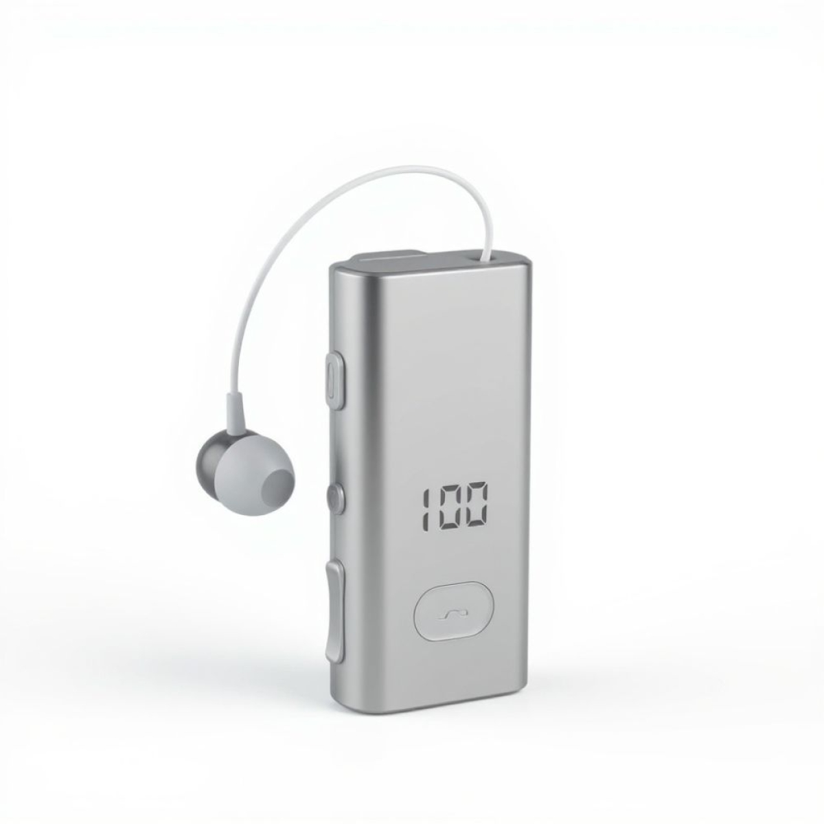 K89 In-ear Bluetooth Handsfree Ακουστικό Πέτου Ασημί