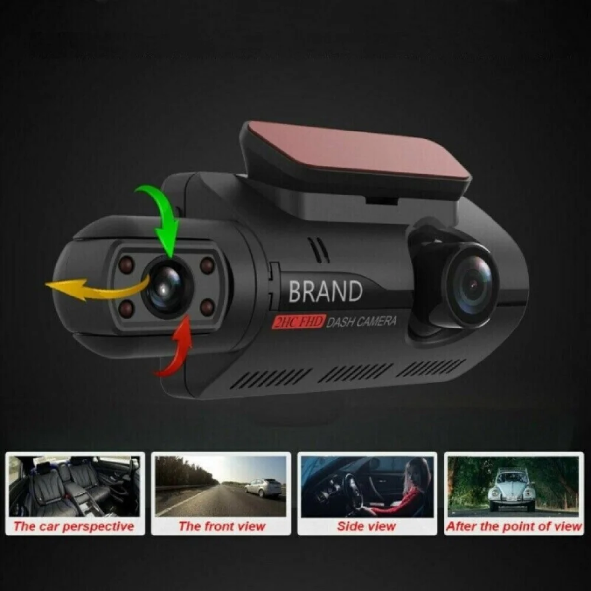 Κάμερα DVR Αυτοκινήτου με Οθόνη και Νυχτερινή Λήψη 2K για Ταμπλό και για Παρμπρίζ Αυτοκινήτου με Αυτοκόλλητο