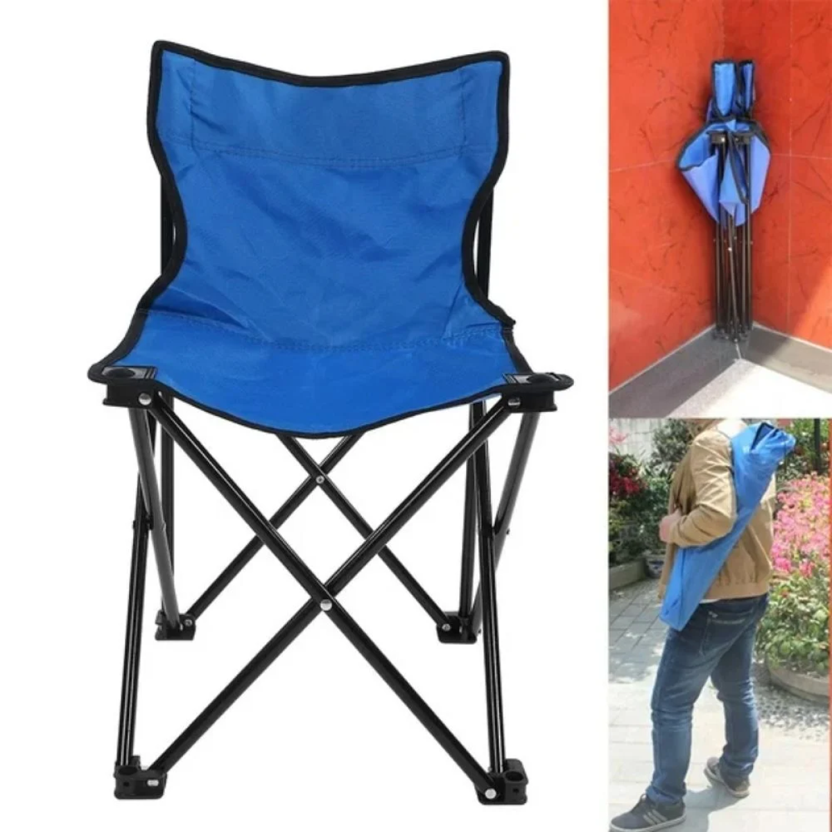 Καρέκλα Camping-Παραλίας Πτυσσόμενη με Θήκη Μεταφοράς Μπλε