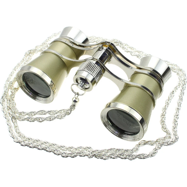 Κιάλια με Αλυσίδα & Μεγέθυνση 3x Χρυσά