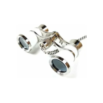 Κιάλια με Αλυσίδα & Μεγέθυνση 3x Λευκά