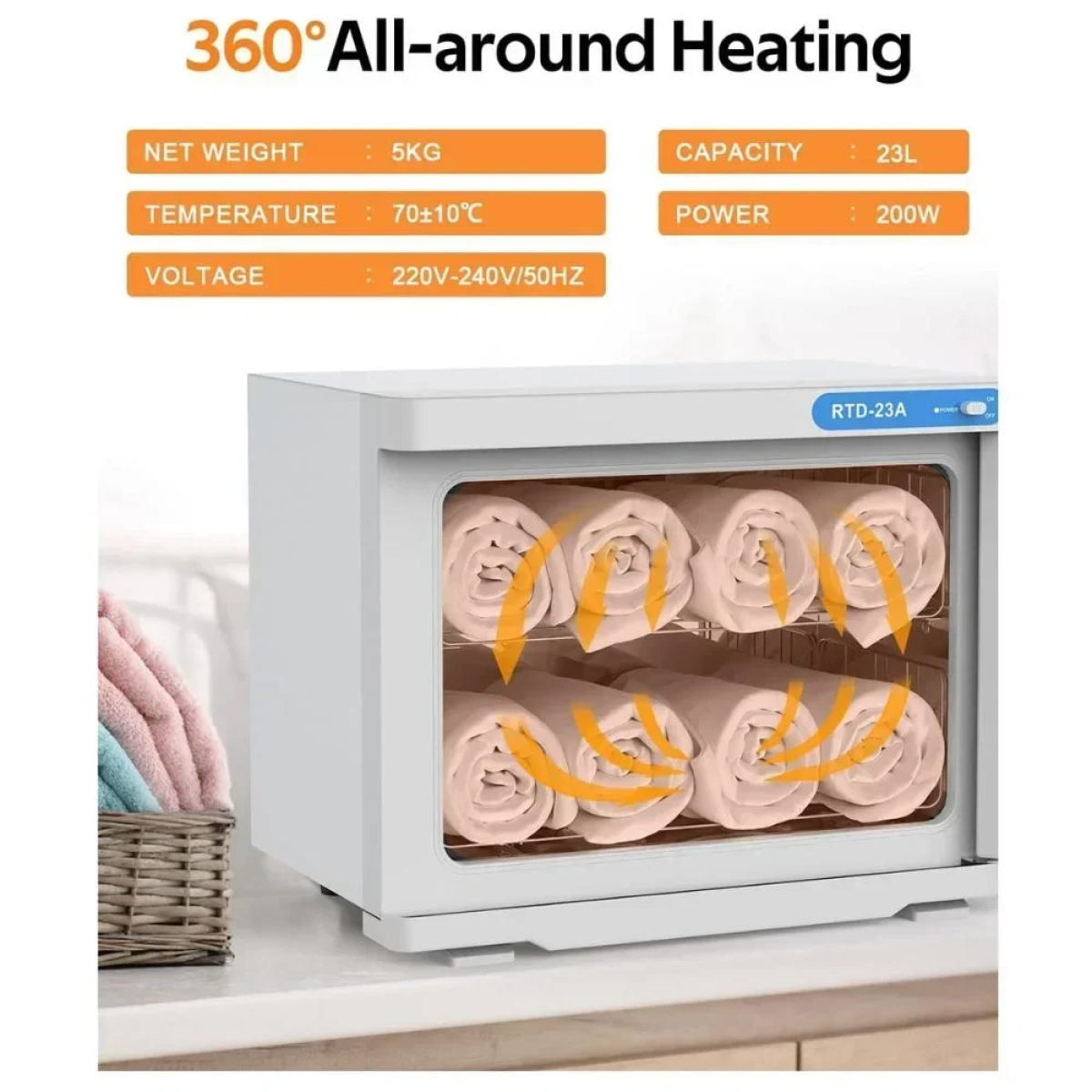 Kλίβανος Towel Warmer RTD-23A Αποστειρωτής και Στεγνωτήρας UV Πετσετών