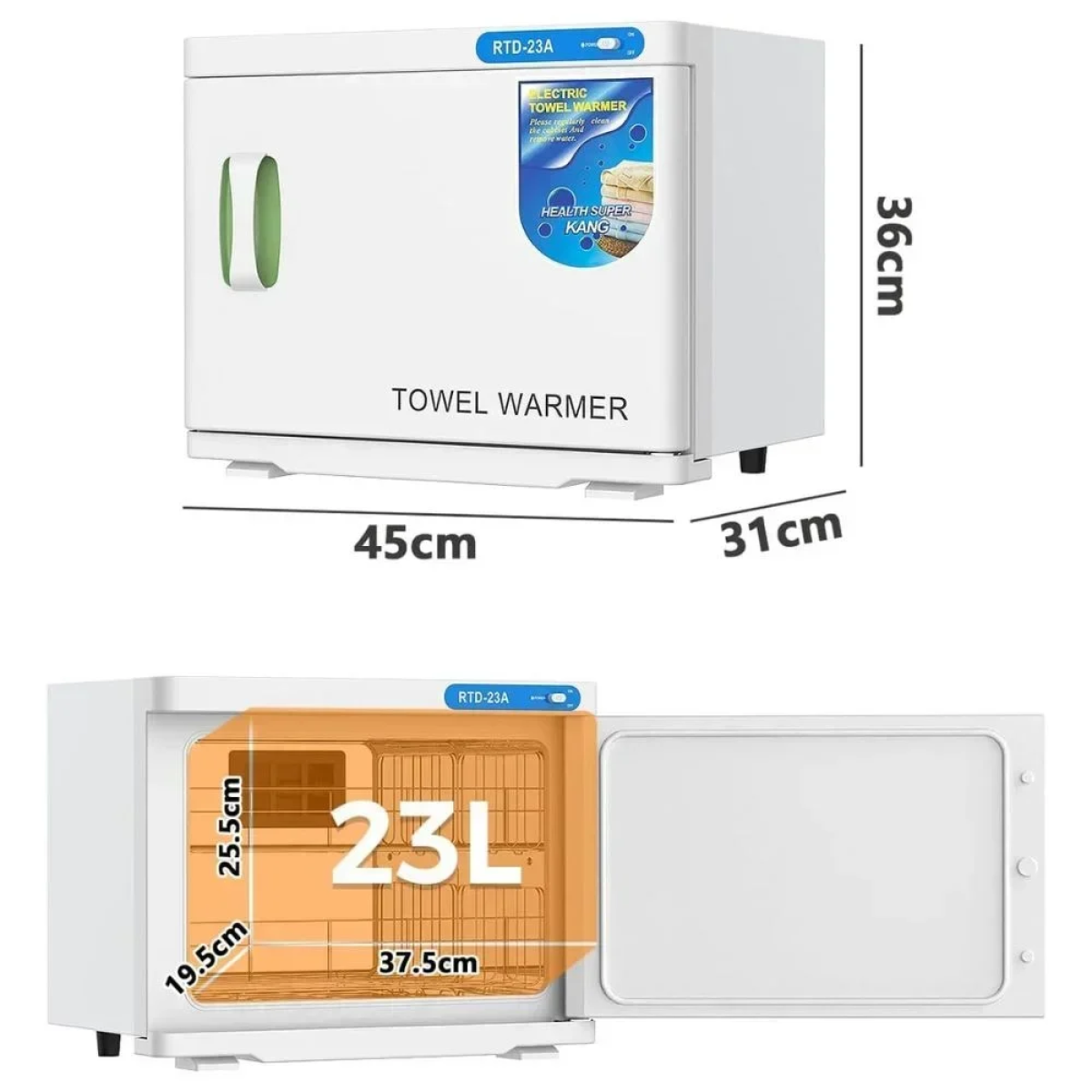 Kλίβανος Towel Warmer RTD-23A Αποστειρωτής και Στεγνωτήρας UV Πετσετών