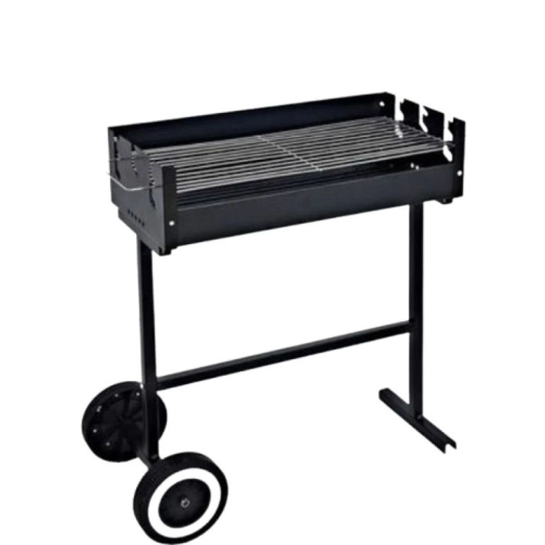 KMT Style Φορητή Ψησταριά Κάρβουνου για BBQ με Ροδάκια 59.5×24.5εκ. Μαύρη