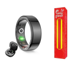 KSIX Smart Ring Saturn M 20mm 5ATM με Παλμογράφο και Sleep Monitor Μαύρο BSR01N10 και ΔΩΡΟ η λαμπάδα