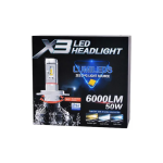 Λάμπες αυτοκινήτου X3 H7 LED 6000K ψυχρό λευκό 9-32V 50W 2τμχ - Image 2