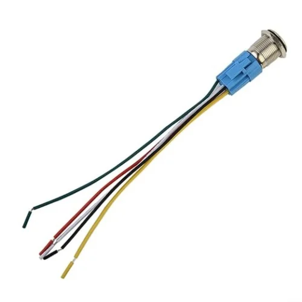 LED Φωτιζόμενος Διακόπτης Χωνευτός – Μπουτόν On/Off Ανοξείδωτος 12-24V W11054