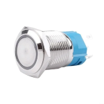 LED Φωτιζόμενος Διακόπτης Χωνευτός – Μπουτόν On/Off Ανοξείδωτος 12-24V W11054