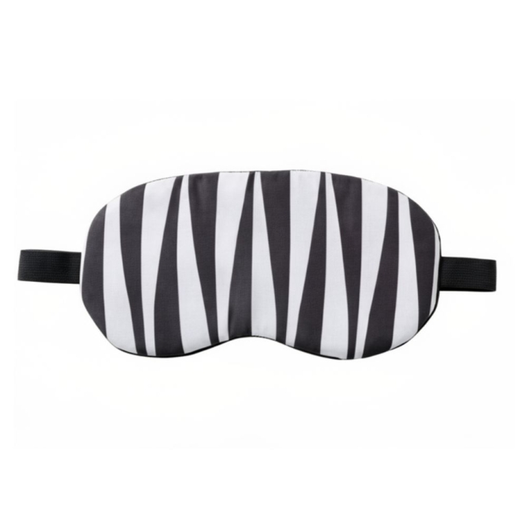 Μάσκα Ύπνου Πολυεστερική Black Stripe Μ19xΠ9.5εκ.
