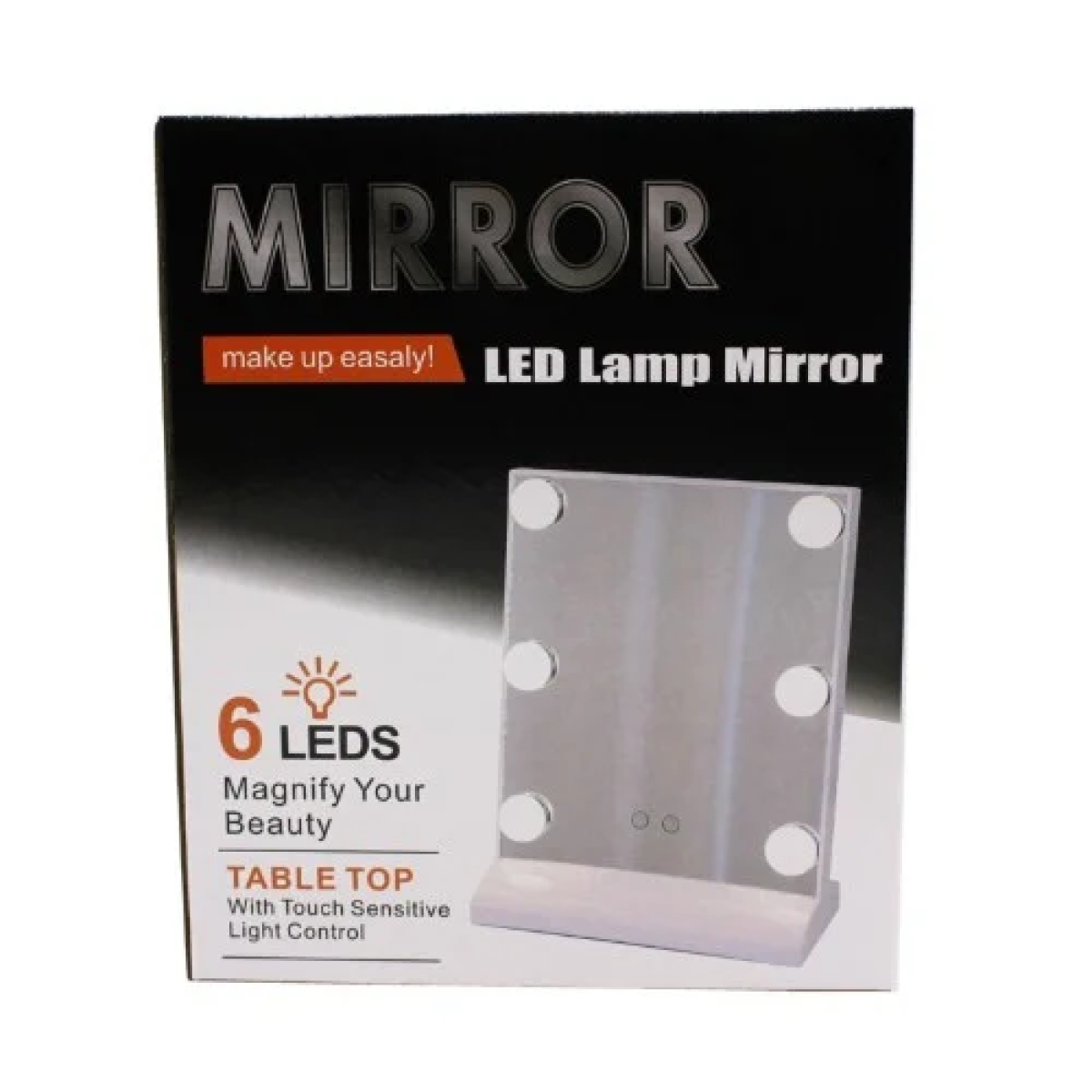 Μίνι Καθρέφτης Μακιγιάζ Επιτραπέζιος με 6 LED