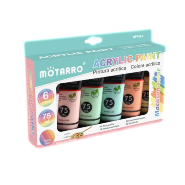 Motarro Ακρυλικά Χρώματα 6τεμ. X 75ml Macaron Color MP169-4
