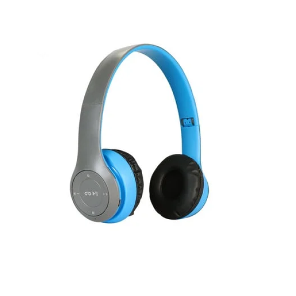 Παιδικά ακουστικά ασύρματα Bluetooth On Ear P47 γκρι/μπλε