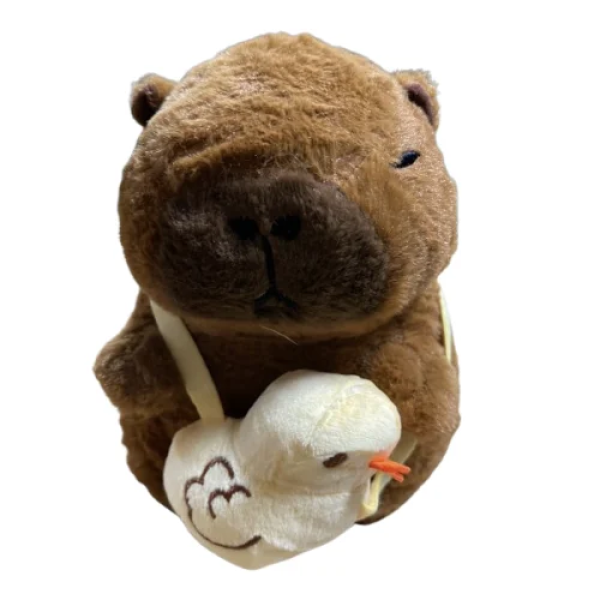 Παιδικό Λούτρινο Capybara με Τσαντάκι Παπάκι