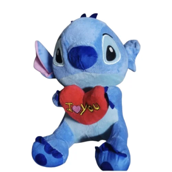 Παιδικό Λούτρινο Stitch με Καρδιά I love you