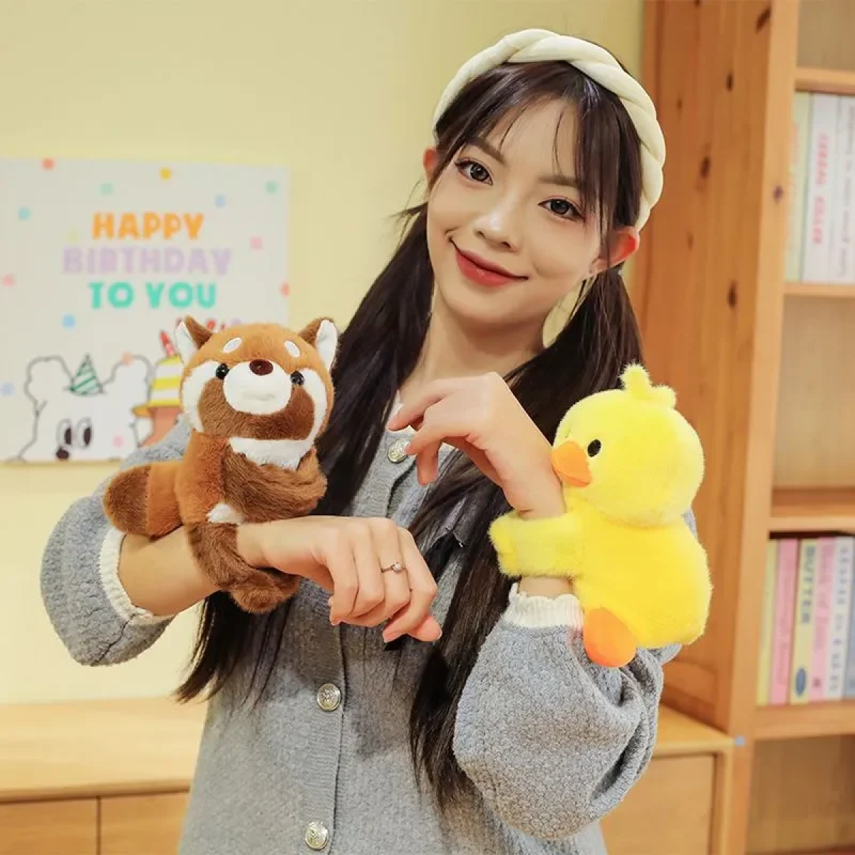 Παιδικό Λούτρινο Βραχιόλι Slap Laughing Cat