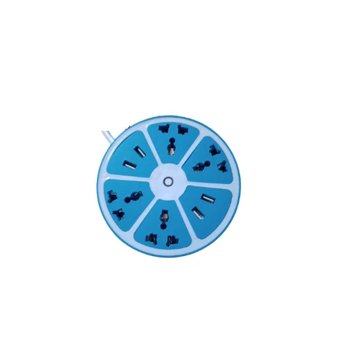 Πολύπριζο σε σχήμα φρούτου USB hexagon Socket Jiageng JG23192 - μπλε