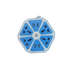 Πολύπριζο σε σχήμα φρούτου USB hexagon Socket Jiageng JG23192 - μπλε