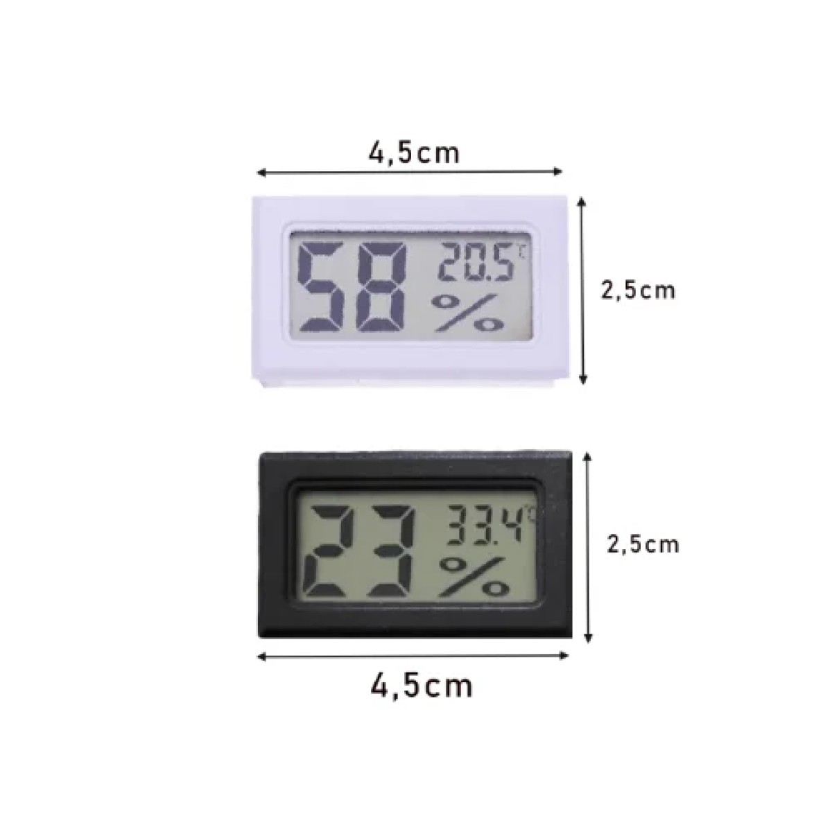 Ψηφιακό θερμόμετρο/υγρασιόμετρο με Οθόνη LCD & Αισθητήρα Θερμοκρασίας Λευκό