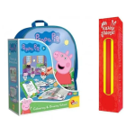 Σακίδιο Peppa Pig Σχεδιάζω Και Χρωματίζω - Coloring And Drawing School - Lisciani και ΔΩΡΟ η λαμπάδα