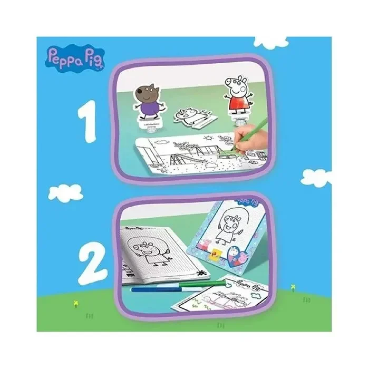 Λαμπάδα Σακίδιο Peppa Pig Σχεδιάζω Και Χρωματίζω - Coloring And Drawing School - Lisciani - Image 4