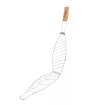 Σχάρα Ψησίματος Ψαριού Barbeque Μεταλλική 31x11.5cm με Ξύλινη Λαβή
