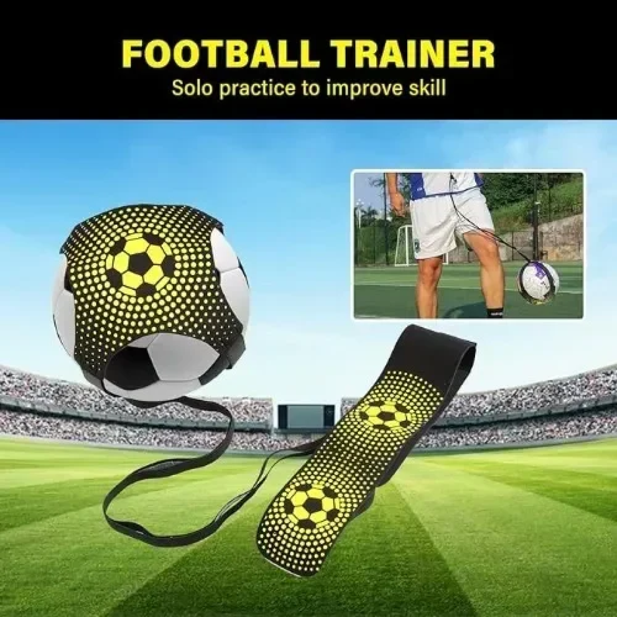 Λαμπάδα Σετ μπάλα ποδοσφαίρου FIFA WORLD CUP QATAR με ρυθμιζόμενη ζώνη μέσης & σχοινί - Image 3