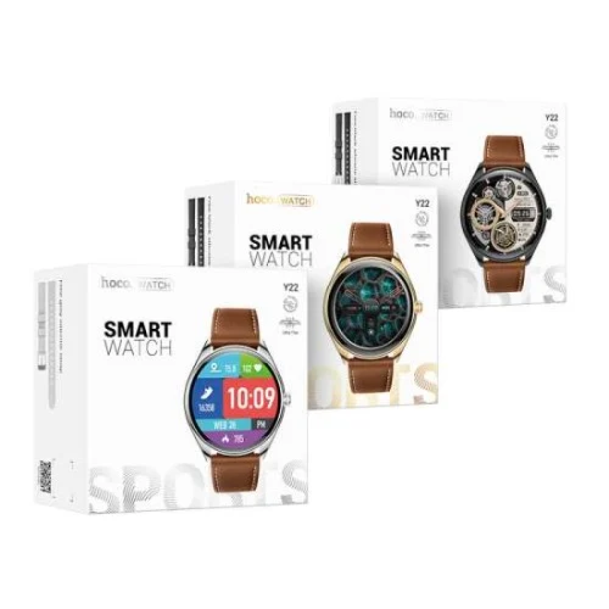 Smartwatch IP67 AMOLED Οθόνη 1.43″ 200mAh με Δυνατότητα Κλήσεων Hoco Y22 Mαύρο