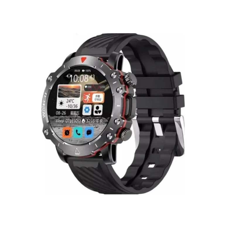 Smartwatch Lg78 Pro Ip68 Αδιάβροχο Android/IOS Smartwatch με Οξύμετρο και Μέτρηση Θερμοκρασίας Σώματος Μαύρο