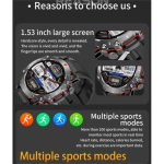 Smartwatch Lg78 Pro Ip68 Αδιάβροχο Android/IOS Smartwatch με Οξύμετρο και Μέτρηση Θερμοκρασίας Σώματος Μαύρο