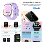 Smartwatch TKY-KT73S με Παλμογράφο σε Μωβ