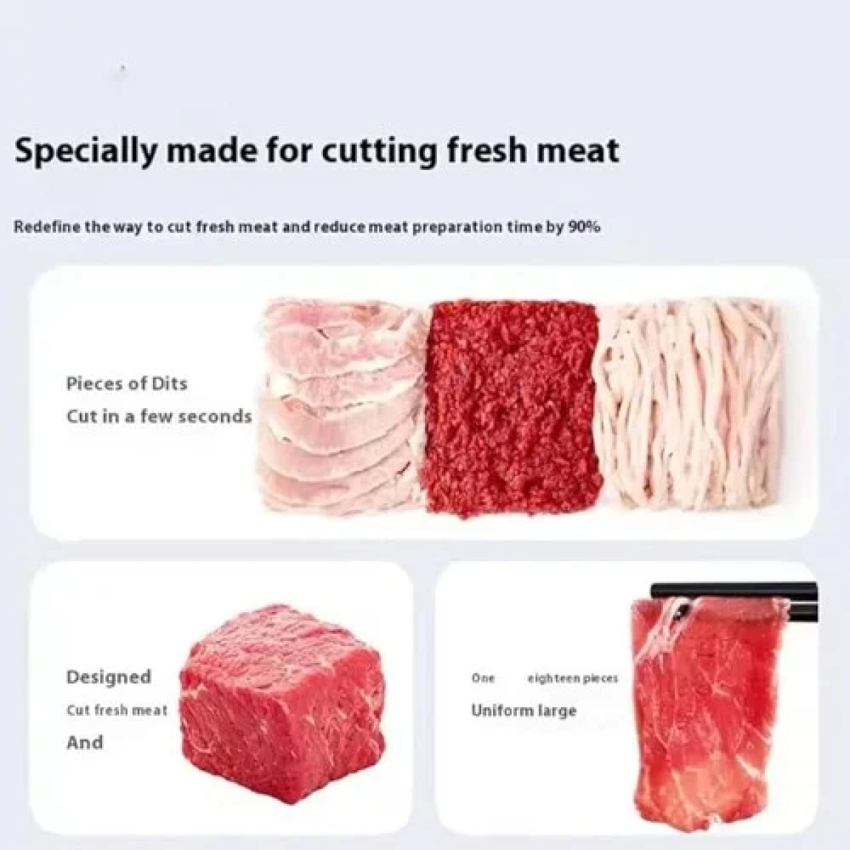 Συσκευή Κοπής Κρέατος Fresh Meat Slicer Μαύρο